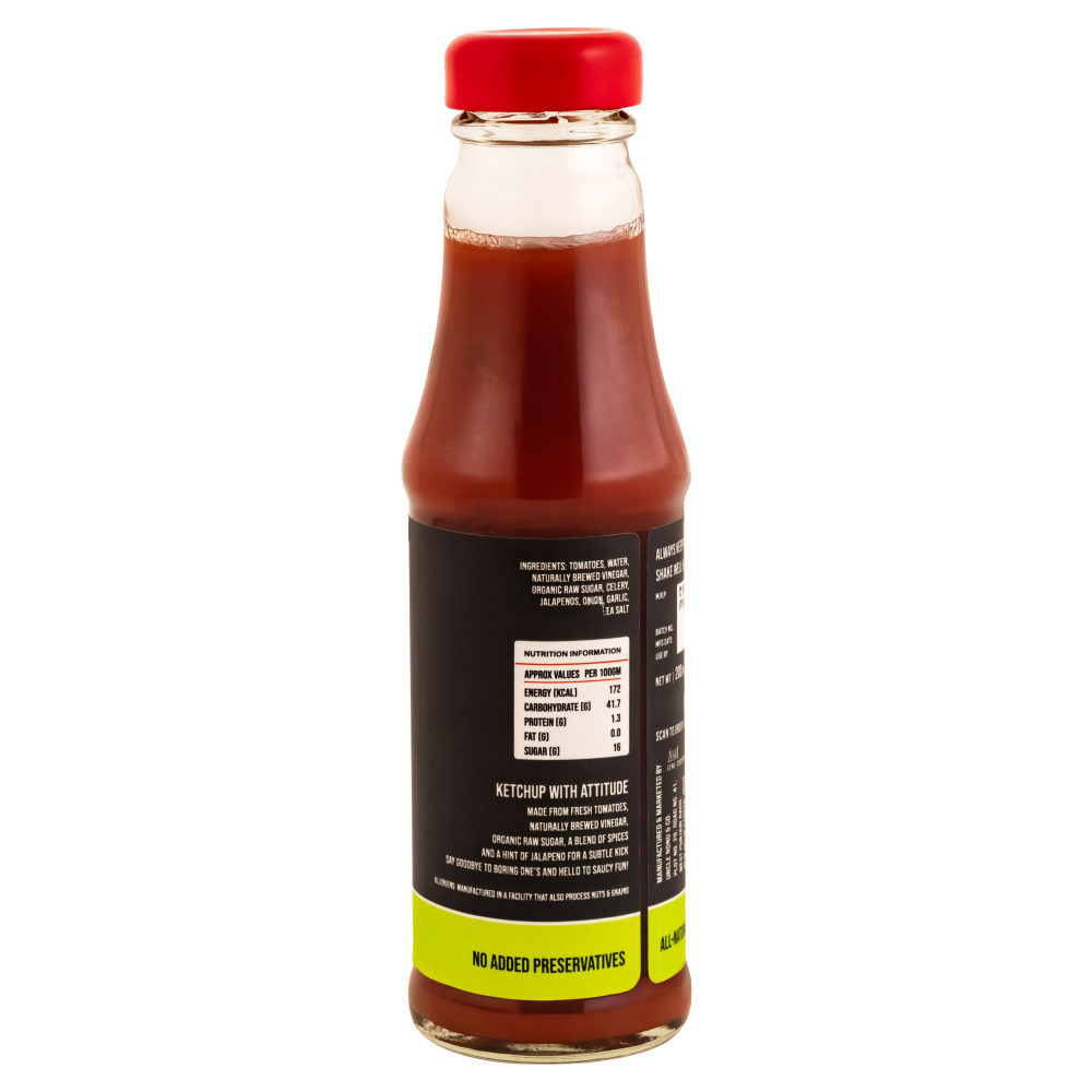 Jalapeno Ketchup (With Organic Raw Sugar) 200gm